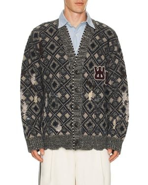Wales Bonner Sibling Cardigan - Black