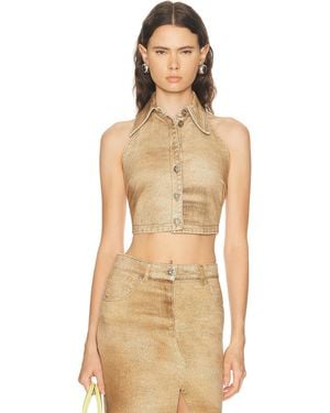 Blumarine Sleeveless Top - Natural