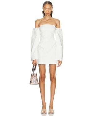 SIR. Martina Sleeved Mini Dress - White