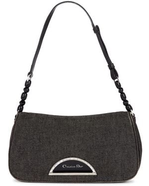 Dior Denim Maris Pearl Shoulder Bag - Black