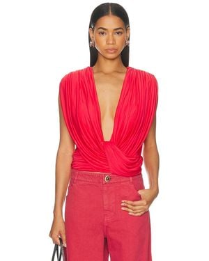 Christopher Esber Ripple Drape Top - Red