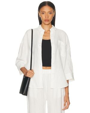 Jenni Kayne Linen Logan Shirt - White