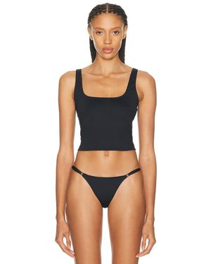 Skims Iconic Swim Tank Bikini Top - Blue