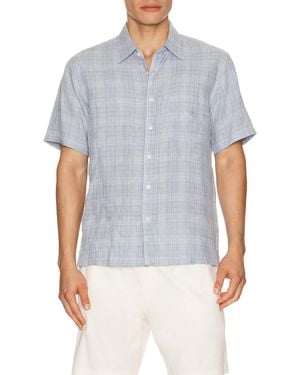 Theory Irving Relaxed Linen Shirt - Blue