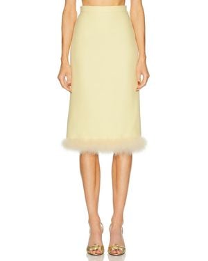 Valentino Feather Skirt - Yellow