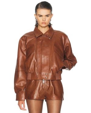 retroféte Lykke Leather Jacket - Brown