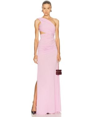 Alex Perry One Shoulder Open Back Gown - Pink
