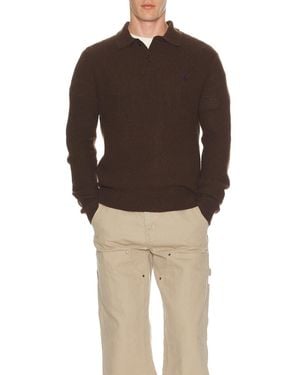 Polo Ralph Lauren Long-sleeve Cotton Wool Textured Crewneck Sweater - Brown
