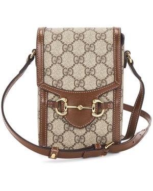 Gucci Mini Horsebit 1955 Crossbody Bag - Natural