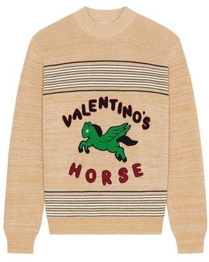 Valentino Horse Sweater - White