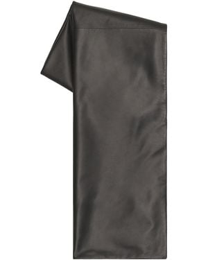 TOTEME Leather Cashmere Scarf - Black