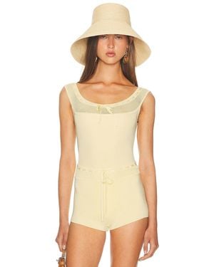 Helsa Brie Bodysuit - Natural