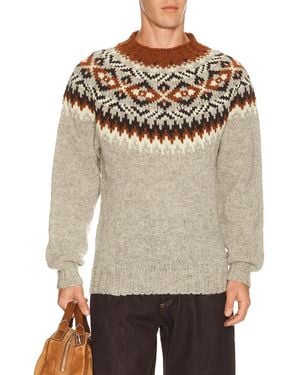 Barbour Scottish Made Placement Sweater - Gray