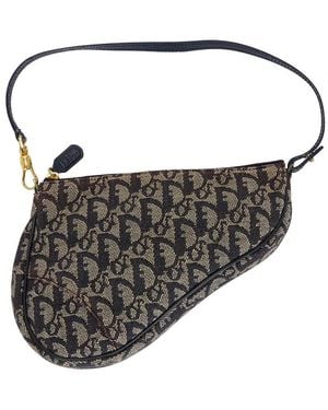 Dior Issimo Saddle Pochette Shoulder Bag - Black