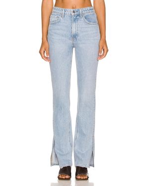 GRLFRND Harlow High Rise Boot Slit Jeans - Blue