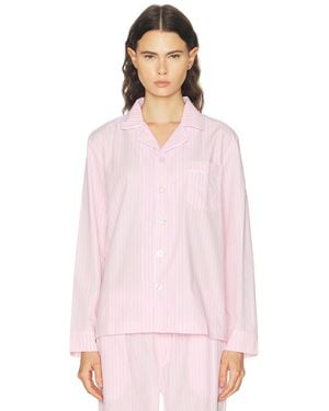 Sporty & Rich Signature Logo Pajama Top - Pink