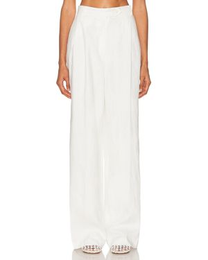 Sans Faff Ravello High Waisted Trouser - White