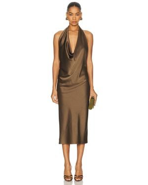 Alejandra Alonso Rojas Draped Halter Dress - Green