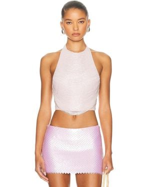 Monot Beaded Fringe Top - White