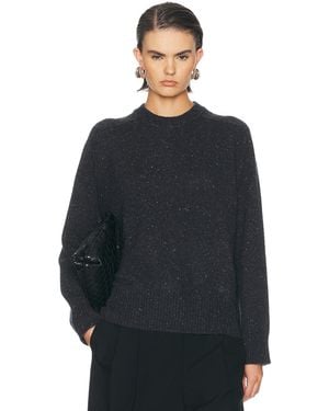 Loulou de Saison Baltra Saddle Sleeve Crewneck Sweater - Blue