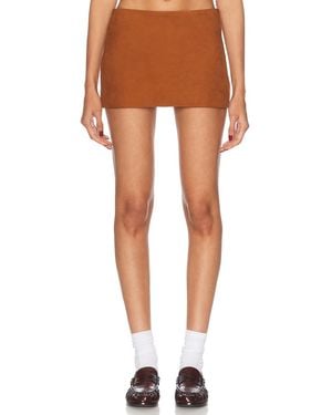 Mimchik Curved Mini Skirt - Orange