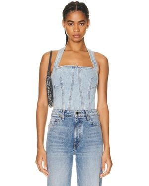 GRLFRND Tianna Halter Bustier - Blue