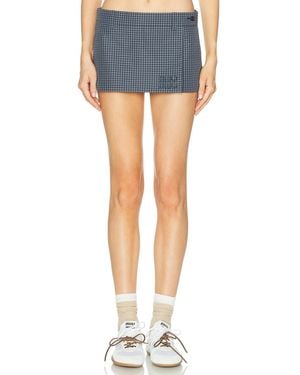 Miu Miu Check Skort - Blue