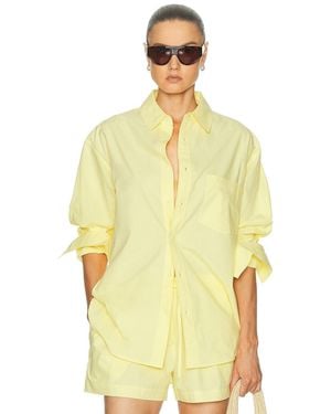 Matteau Relaxed Button Down Top - Yellow