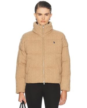 Polo Ralph Lauren Sweater Puffer Coat - Natural