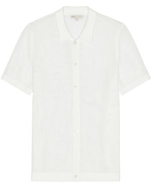 Onia Crochet Knit Button Up Shirt - White