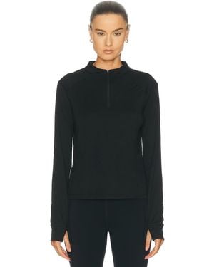 Literary Sport Jorie Merino Quarter Zip Jacket - Black