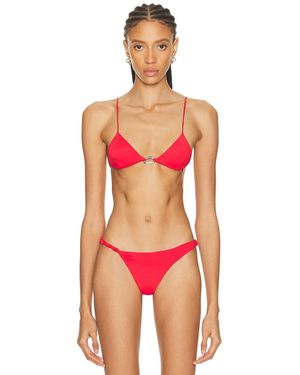 Ziah Hardware Triangle Bikini Top - Red