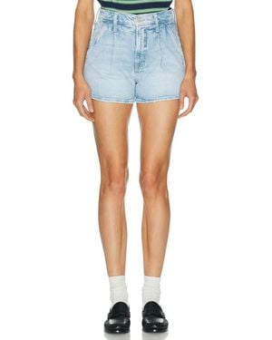 Mother The Pleated Rambler Prep Short - Blue