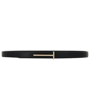 Tom Ford Supple Grain Leather Belt - White