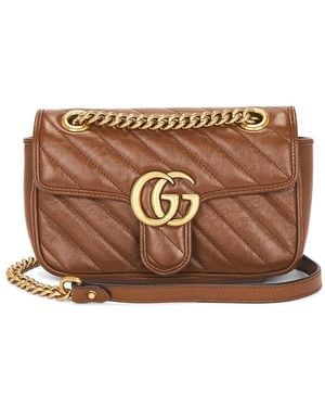 Gucci Gg Marmont Shoulder Bag - Brown