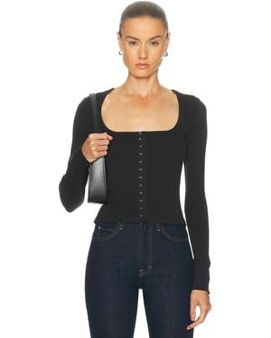 GRLFRND Hook & Eye Long Sleeve Tee - Black