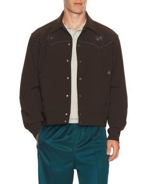 Needles Piping Cowboy Jacket Poly Double Cloth - Black
