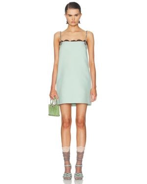 Valentino Crepe Couture Mini Dress - Blue