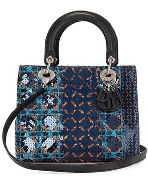 Dior Sequin Lady Handbag - Blue