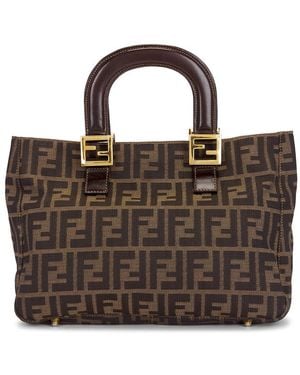 Fendi Zucca Handbag - Brown
