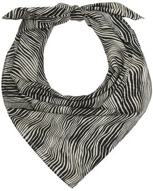 St. Agni Savannah Silk Scarf - Black