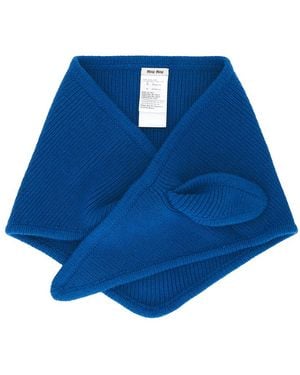 Miu Miu Cashmere Wool Scarf - Blue