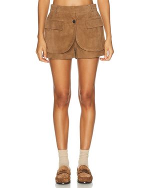 Monse Deconstructed Short - Brown