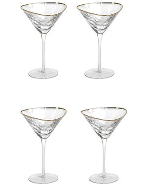 The Favorites Aperitivo Triangular Martini Glasses Set Of 4 - White