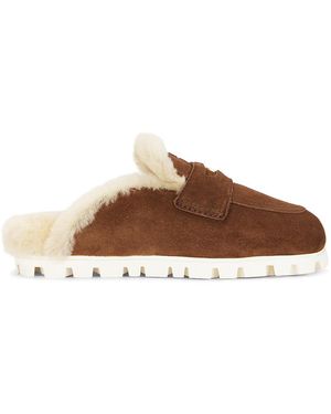 Miu Miu Flat Mule - Brown