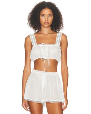 Helsa Voile Camisette Top - White