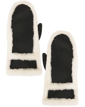 Yves Salomon Merino Mittens - Black