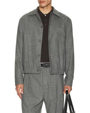 Jonathan Simkhai Ernie Blouson Shirt Jacket - Gray