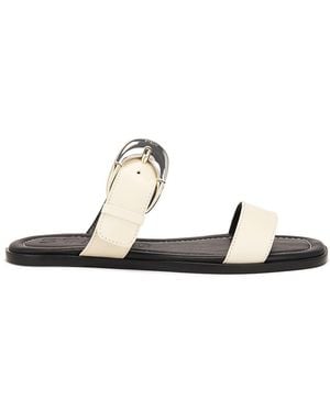 STAUD Harlow Flat Sandal - White