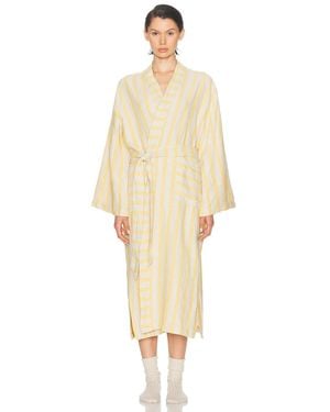 Parachute Linen Stripe Robe - Metallic